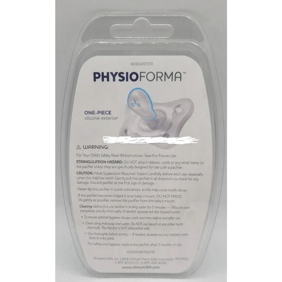 NEW Chicco PhysioForma Mini Silicone Orthodontic Pacifier 0-2 months Infant Baby - Picture 2 of 2